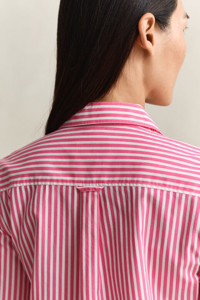 Camisas clássicas de popeline às riscas com corte regular