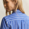 Camisas clássicas de popeline às riscas com corte regular