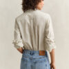Camisas clássicas de popeline às riscas com corte regular