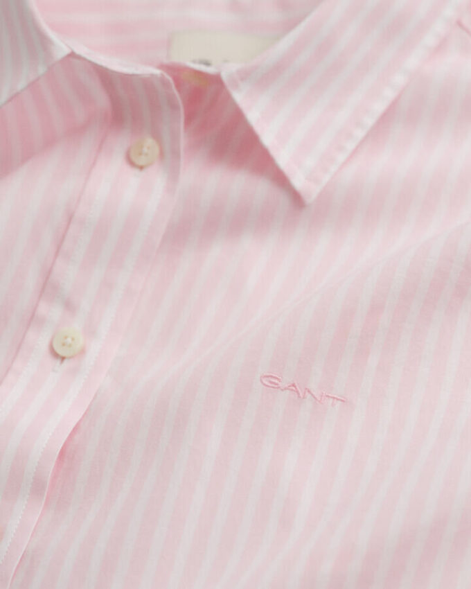 Camisas clássicas de popeline às riscas com corte regular
