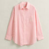 Camisas clássicas oversized em popeline às riscas