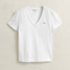 Camisas com decote em V e escudo