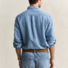 Camisas de algodão e linho índigo