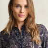 Camisas de algodão e seda com estampado floral e corte regular