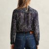 Camisas de algodão e seda com estampado floral e corte regular