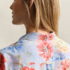 Camisas de algodão e seda com padrão floral