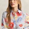Camisas de algodão e seda com padrão floral