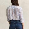 Camisas de algodão e seda com padrão floral