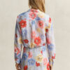 Camisas de algodão e seda com padrão floral