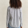 Camisas de algodão às riscas com folhos