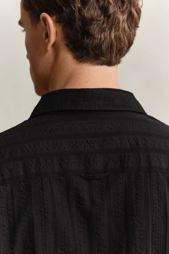 Camisas de corte descontraído com riscas Dobby