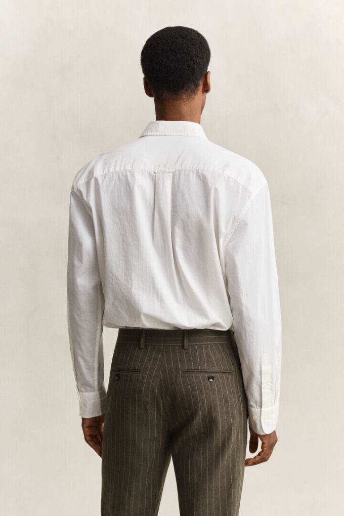 Camisas de corte descontraído com riscas Dobby