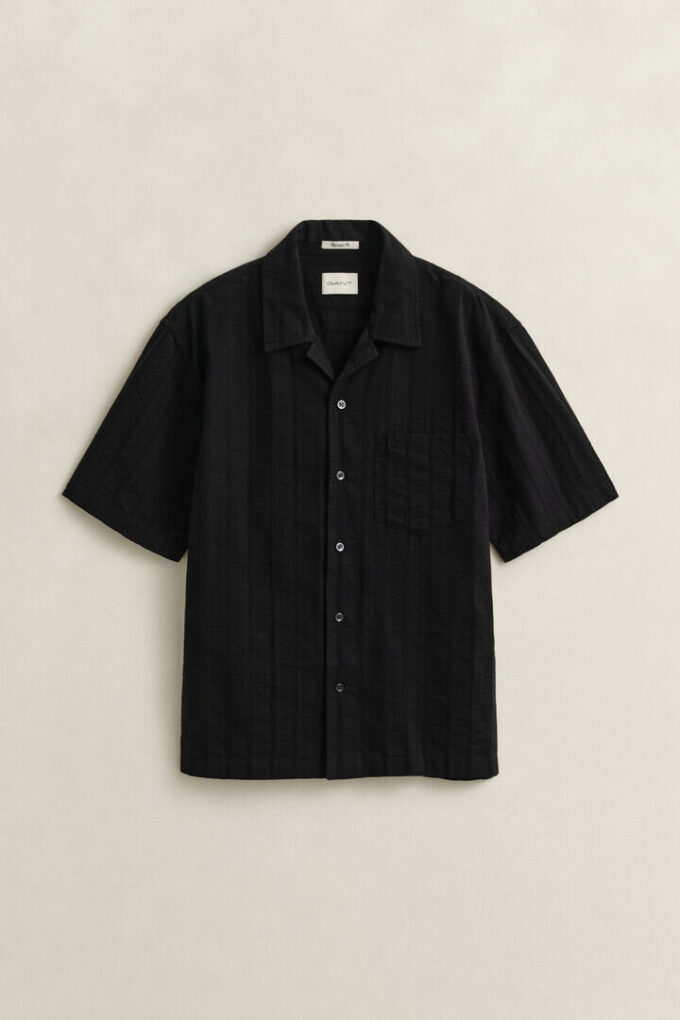Camisas de corte descontraído com riscas Dobby