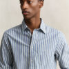 Camisas de corte regular com riscas Dobby