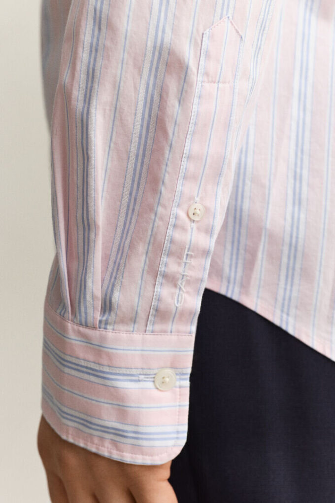 Camisas de corte regular com riscas Dobby