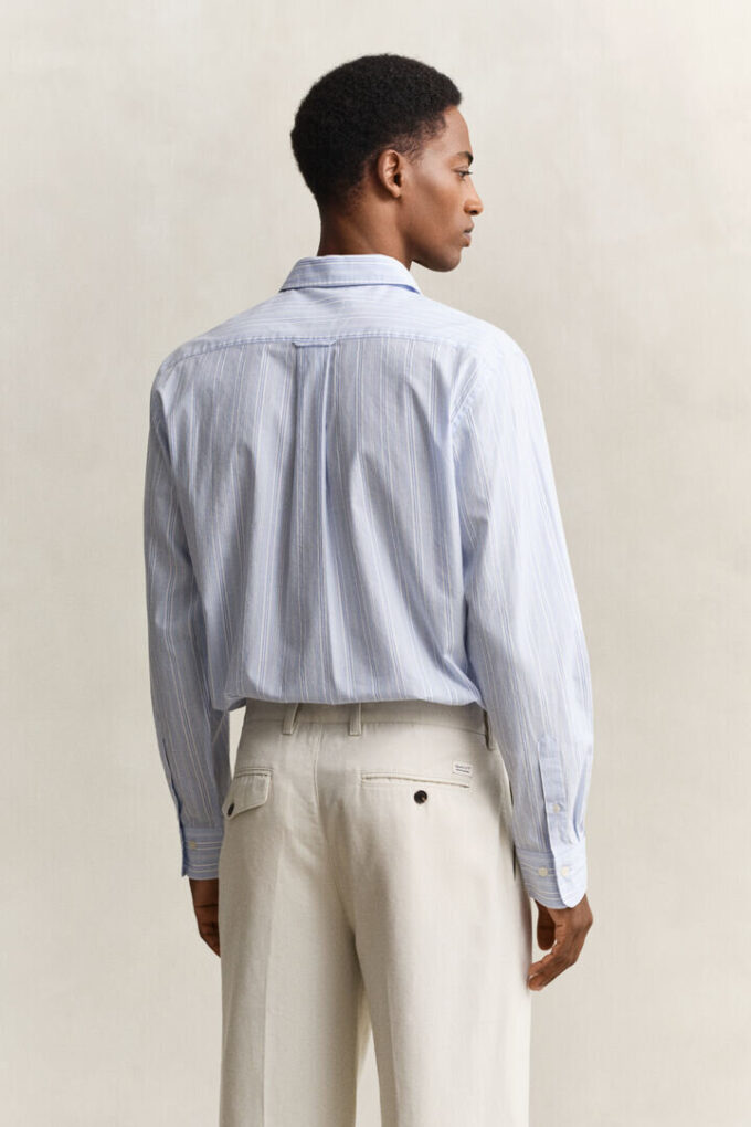 Camisas de corte regular com riscas Dobby