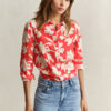 Camisas de linho com padrão floral