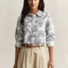 Camisas de linho com padrão floral
