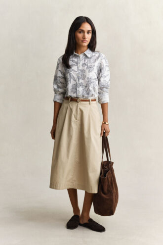 Camisas de linho com padrão floral