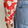 Camisas de linho com padrão floral