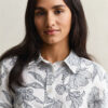 Camisas de linho com padrão floral