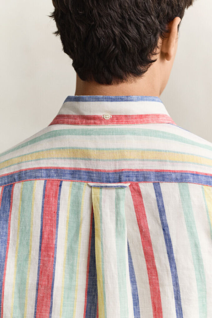 Camisas de linho com riscas múltiplas