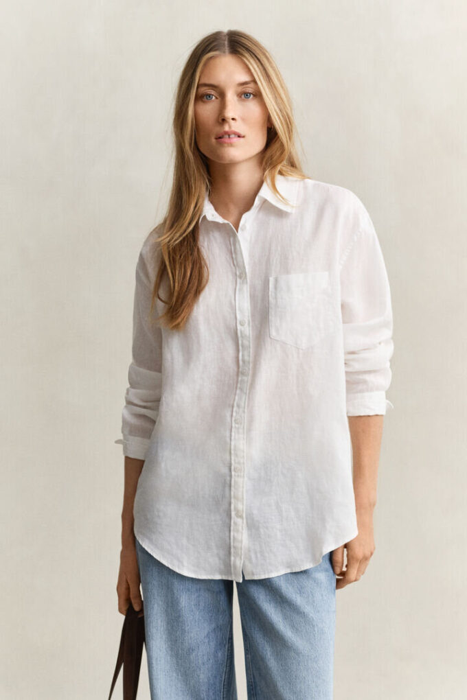 Camisas de linho de corte descontraído