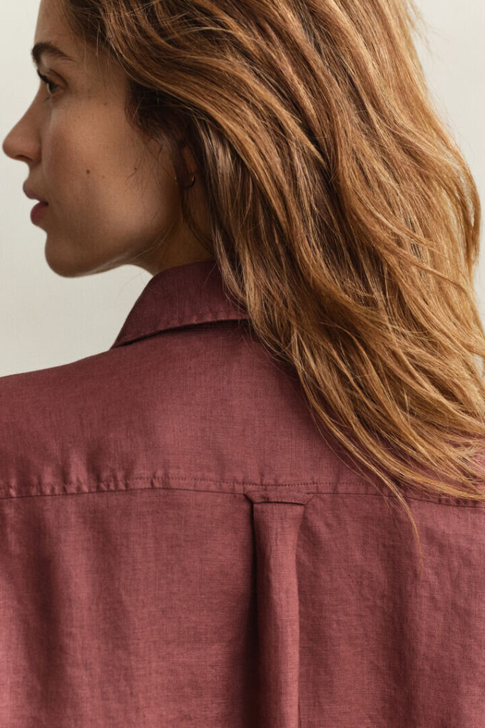 Camisas de linho de corte descontraído