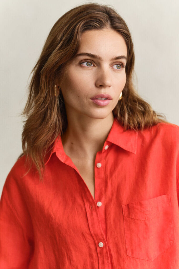 Camisas de linho de corte descontraído