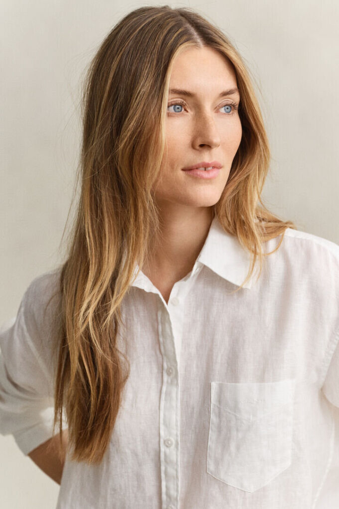 Camisas de linho de corte descontraído