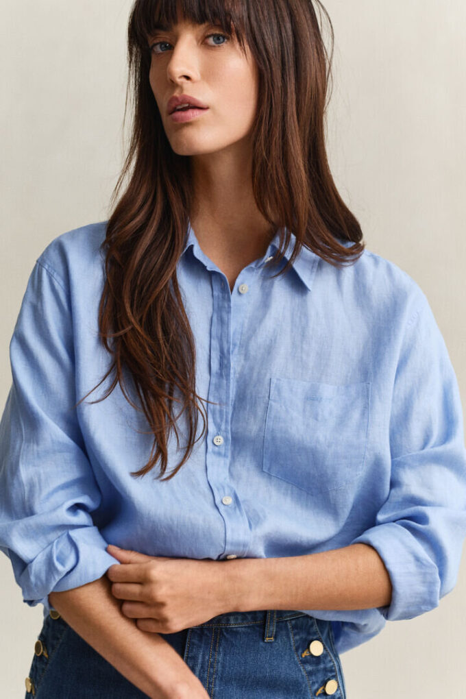 Camisas de linho de corte descontraído