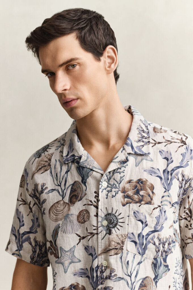 Camisas de linho estampadas