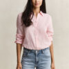 Camisas de linho às riscas com corte regular