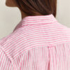 Camisas de linho às riscas com corte regular