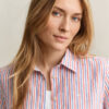Camisas de linho às riscas com corte regular