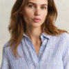 Camisas de linho às riscas com corte regular