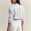 Camisas de linho às riscas com corte regular
