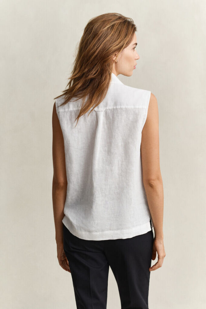 Camisas de linho sem mangas