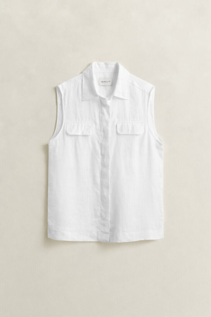 Camisas de linho sem mangas