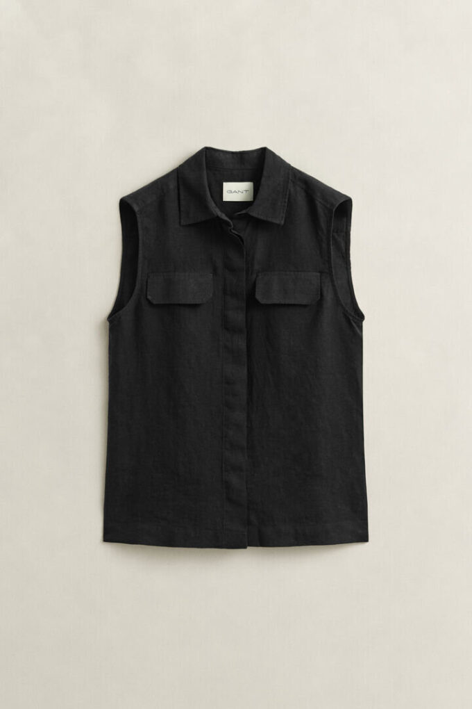Camisas de linho sem mangas