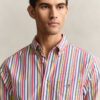 Camisas de popeline com riscas múltiplas