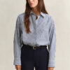 Camisas de popeline às riscas