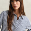Camisas de popeline às riscas
