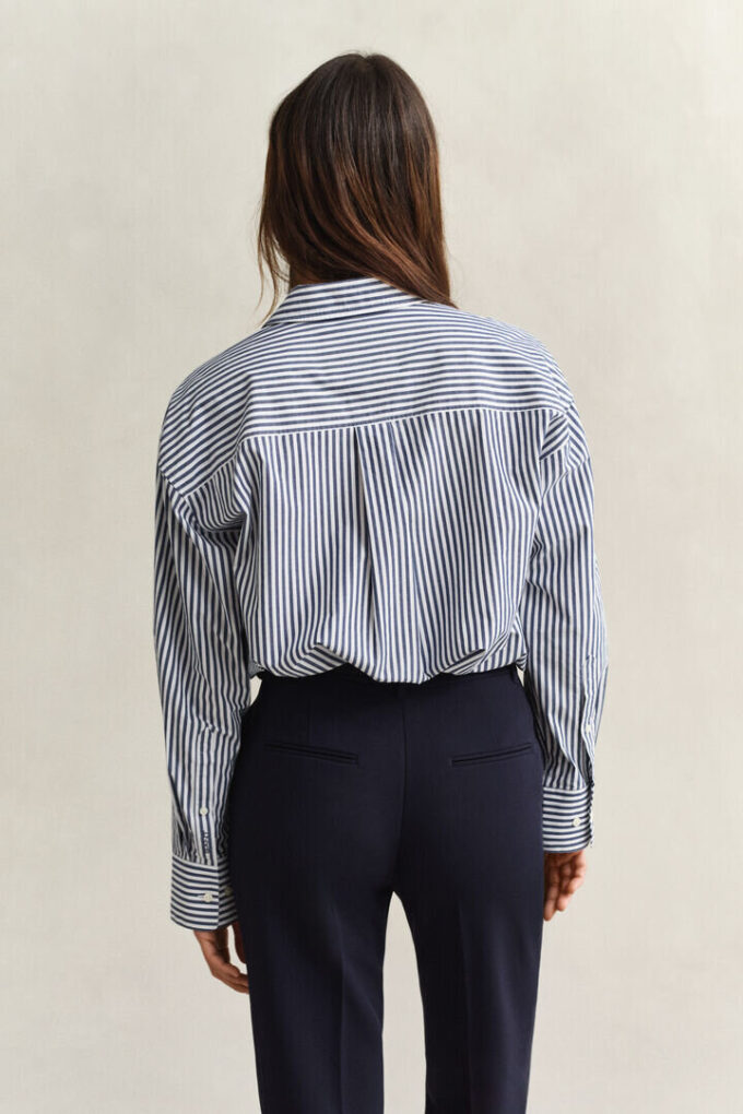 Camisas de popeline às riscas