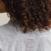 Camisas de popeline às riscas com corte justo