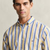 Camisas de popeline às riscas de corte regular