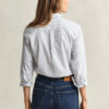 Camisas de popeline às riscas de corte regular