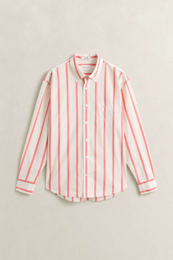 Camisas de popeline tradicional às riscas