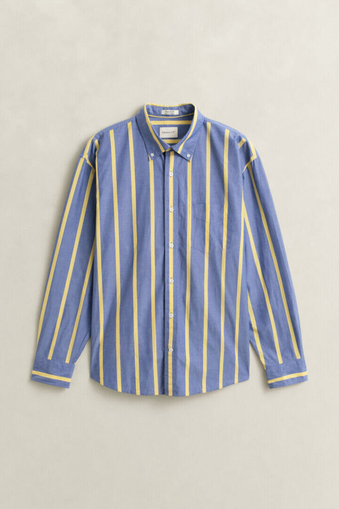 Camisas de popeline tradicional às riscas