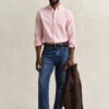 Camisas de seersucker às riscas com corte regular